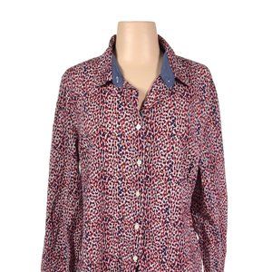 Tommy Hilfiger Womens Printed Button Down Shirt